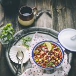 Kala Chana Chaat served in a bowl