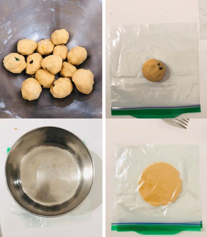 prepare for making homemade thattai.