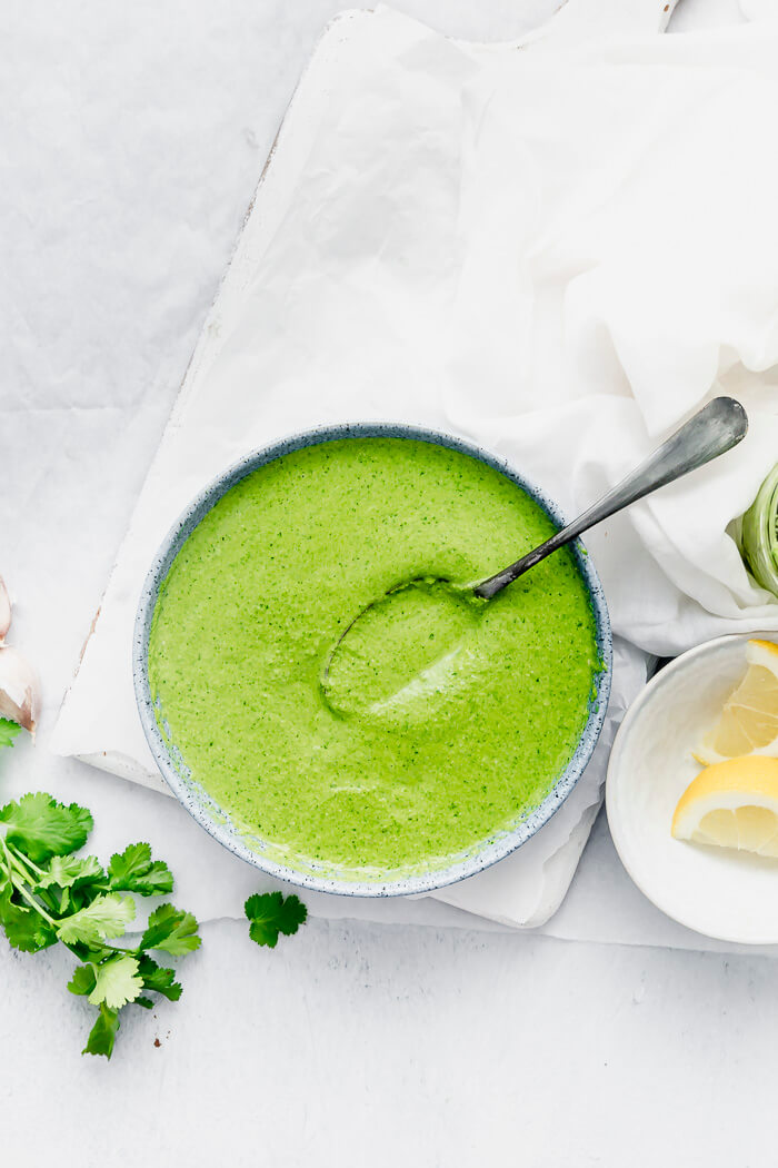 cilantro pesto sauce image
