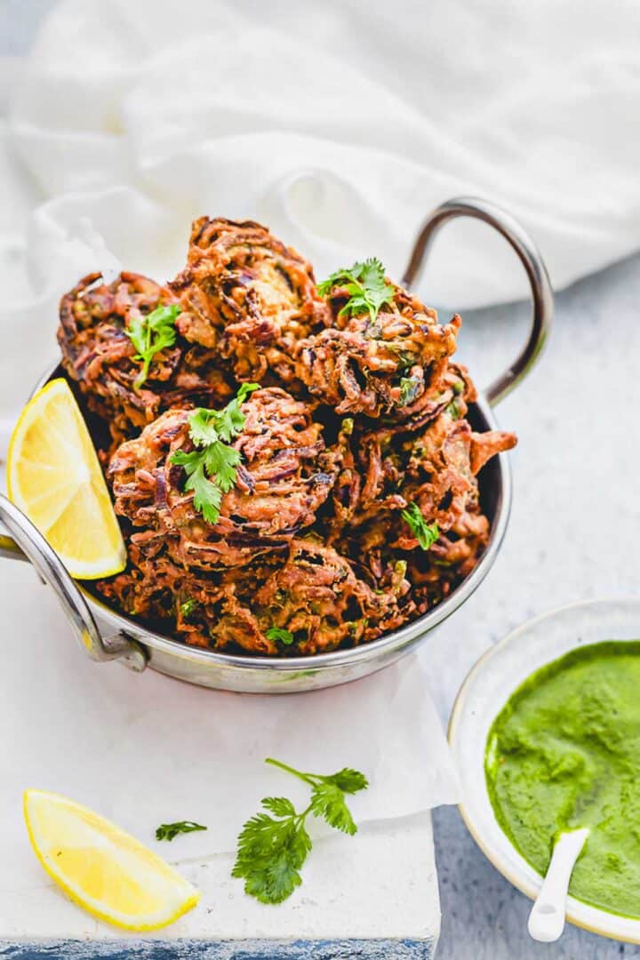 Easy Onion Bhajis - Sandhya's Kitchen