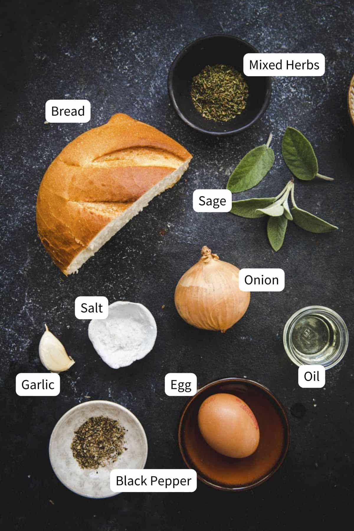 sage and onion stuffing balls ingredients