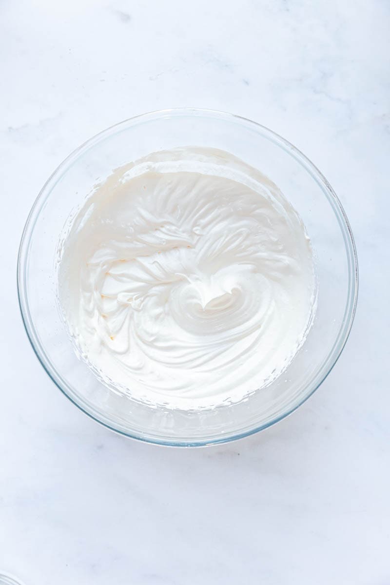 whipped cream in a bowl