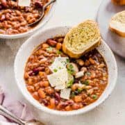 2 bean soup served in bowls
