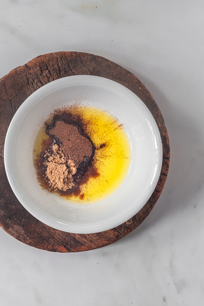 sugar mixture marinade for air frying pineapples