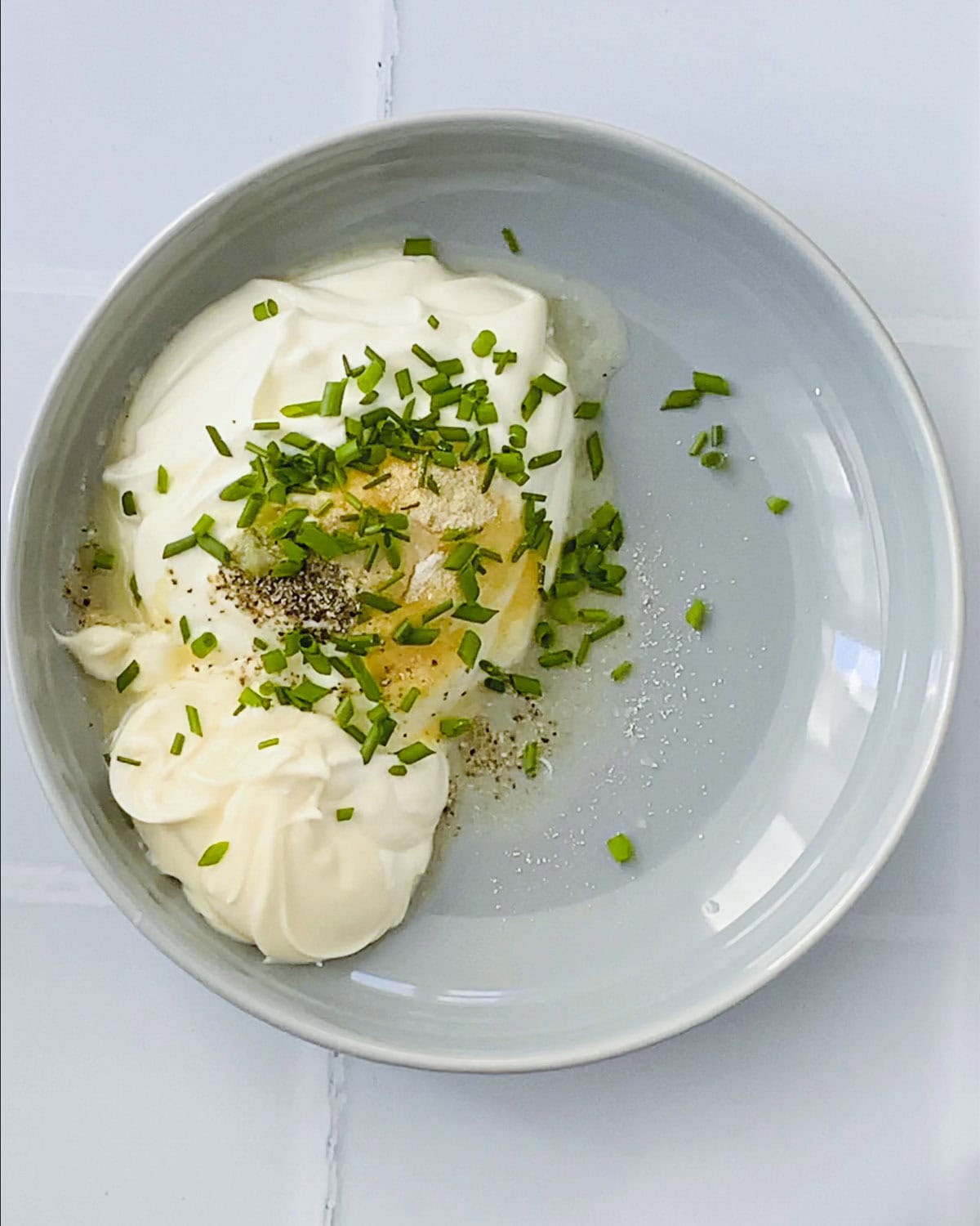 add all the ingredients to a bowl.