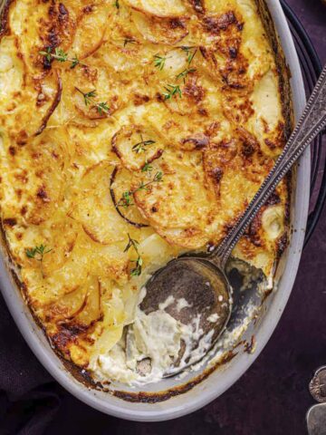 Dauphinoise potatoes made in the air fryer