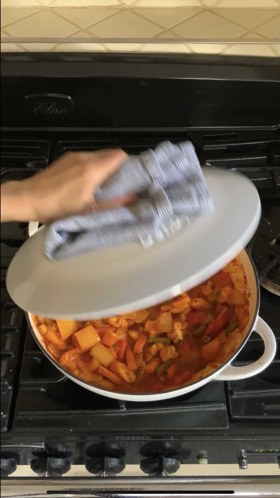 cover and cook the jalfrezi