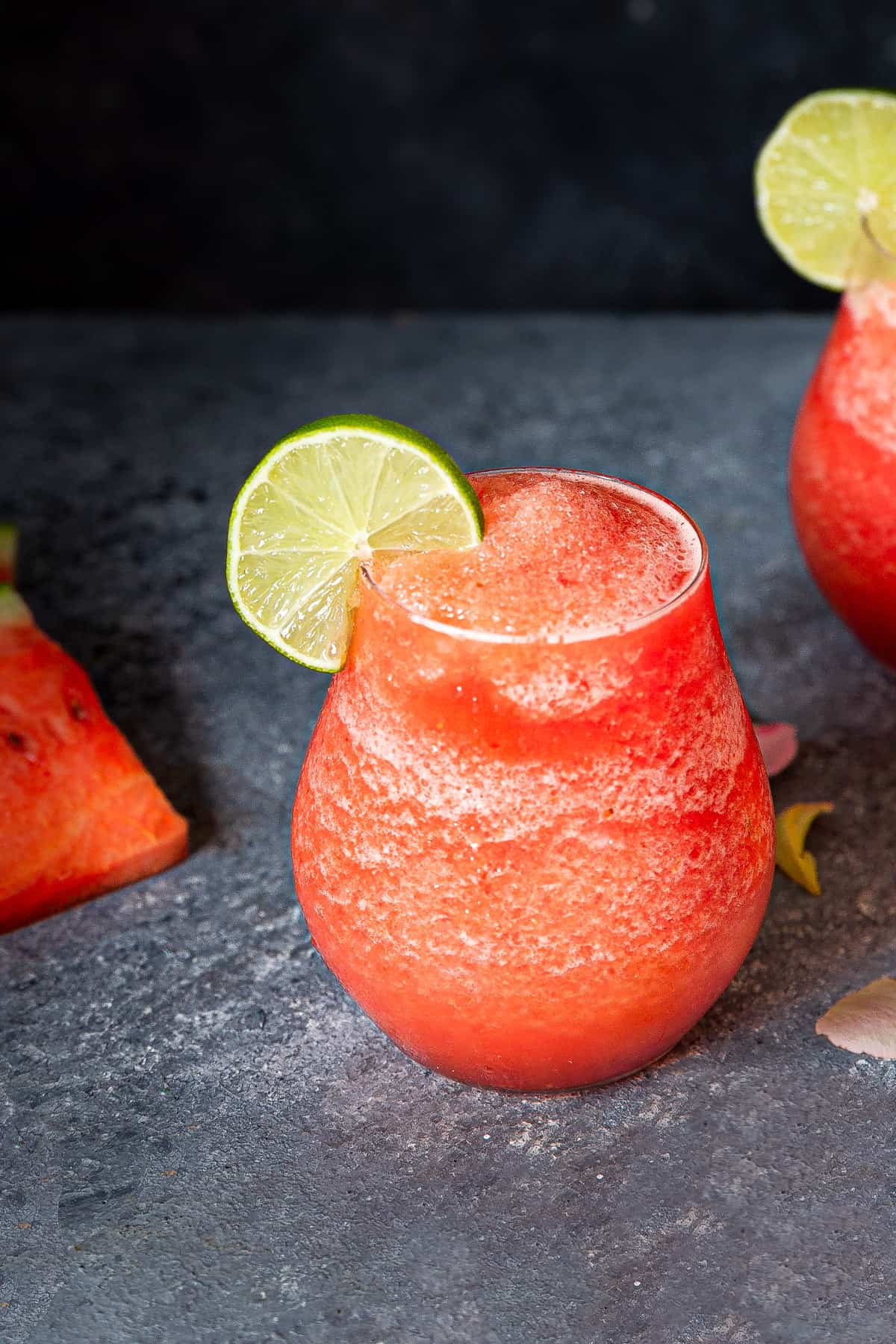 Watermelon frose drink in two glasses