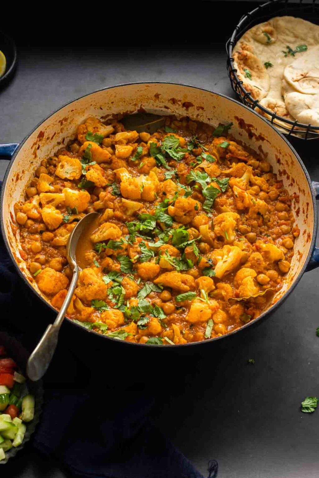 Easy Cauliflower Chickpea Curry - Sandhya's Kitchen
