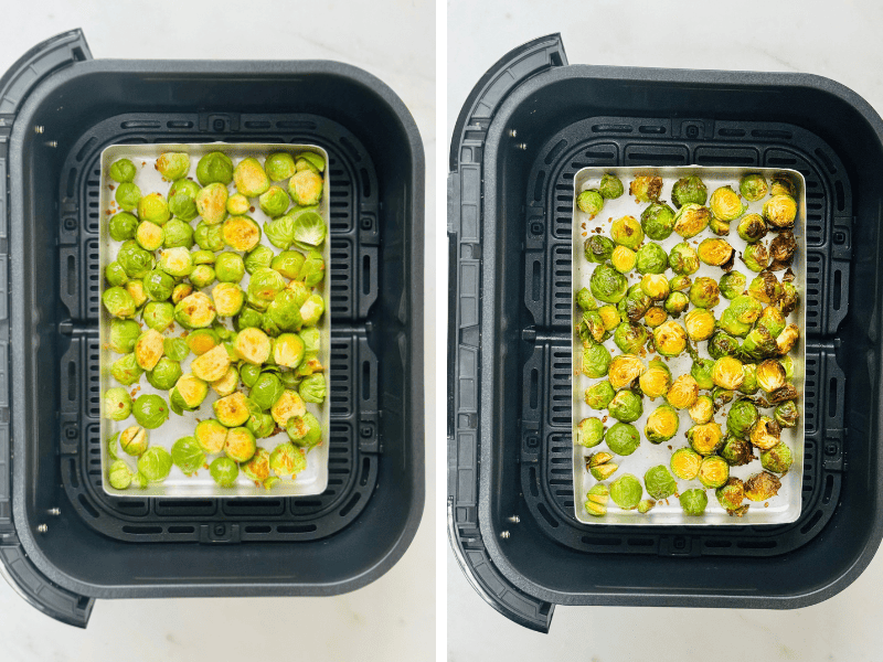 air fryer roasted brussels sprouts