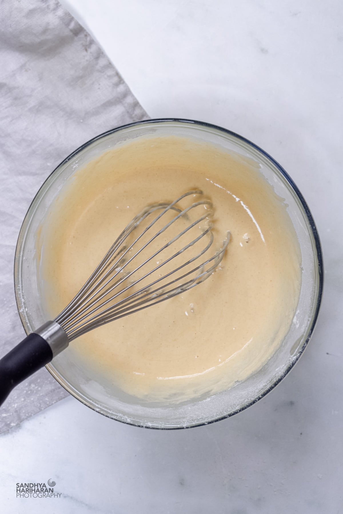 Mango pancake batter made in one bowl