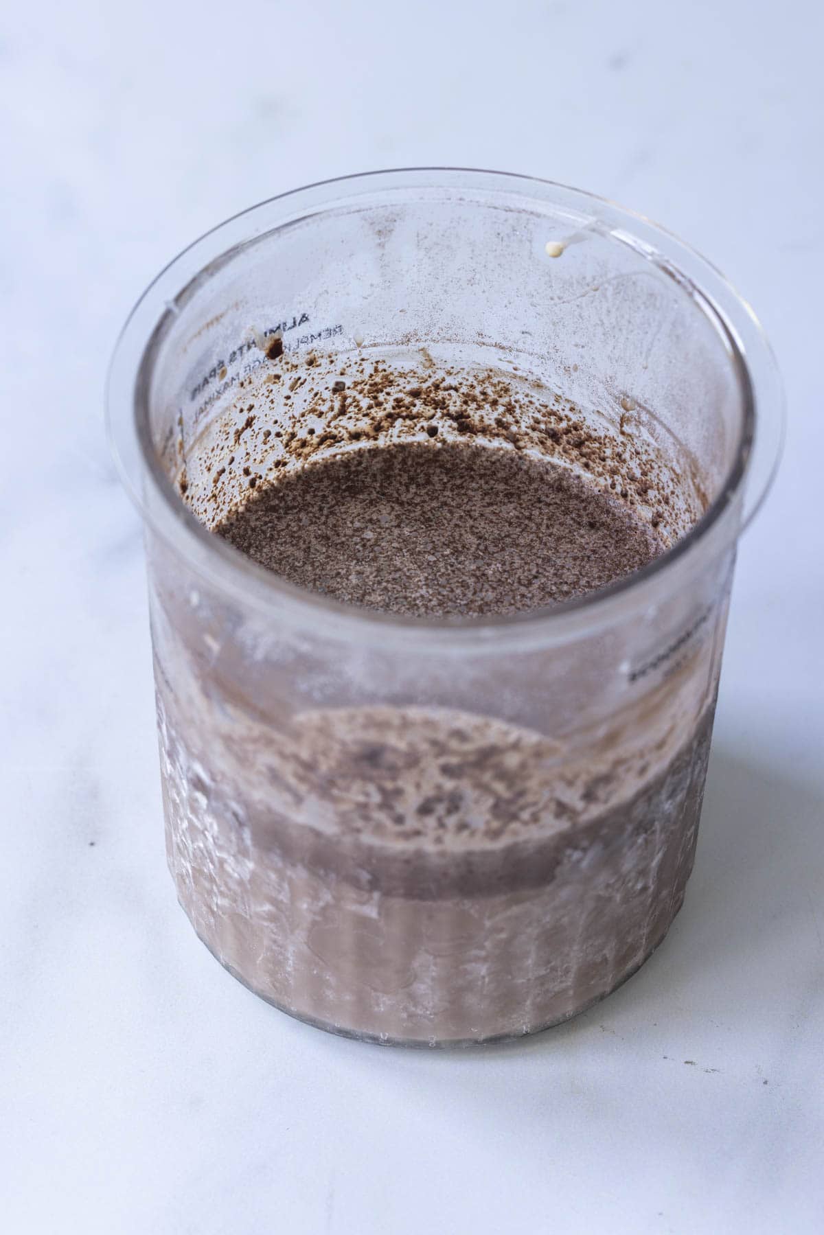 ninja creami chocolate ice cream base frozen for 24 hours.