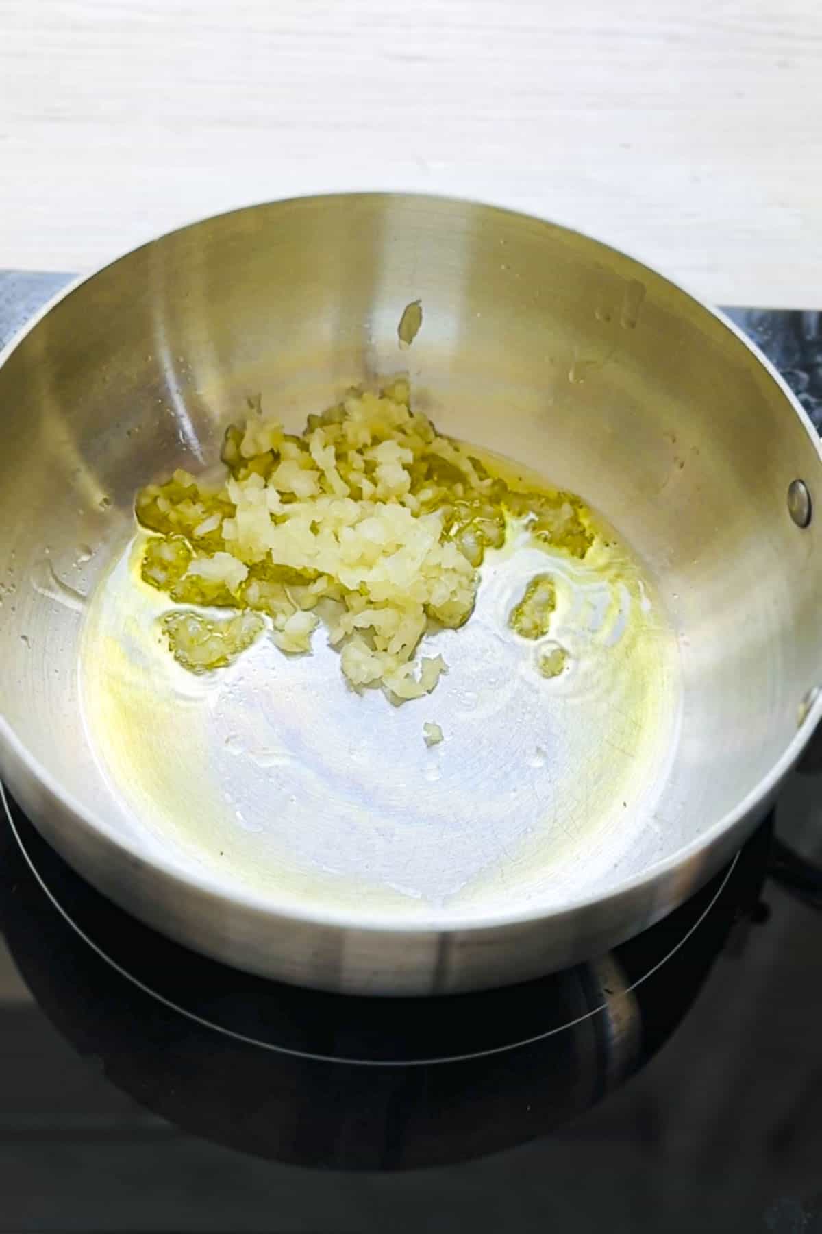 onion and garlic sauteed in oil.