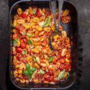 tomato and gnocchi tray bake.