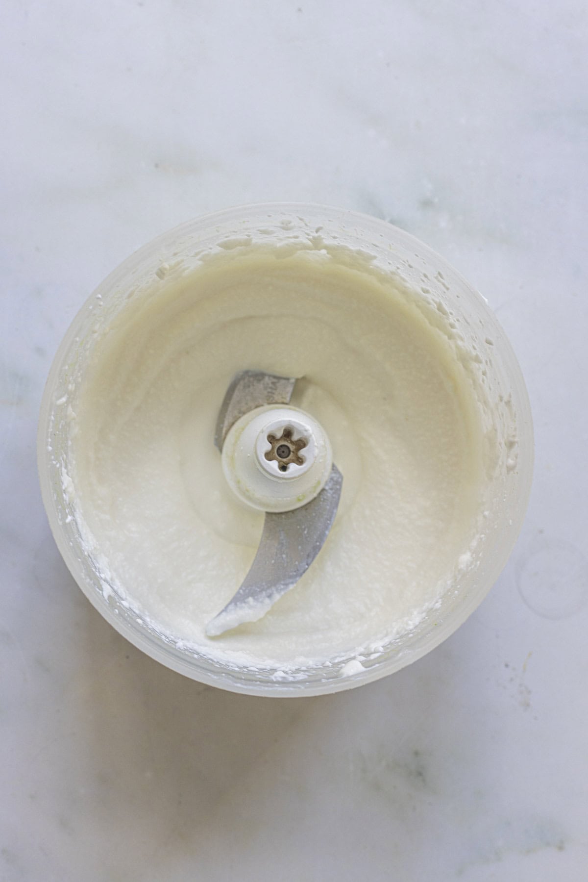 whipped cottage cheese in a blender.