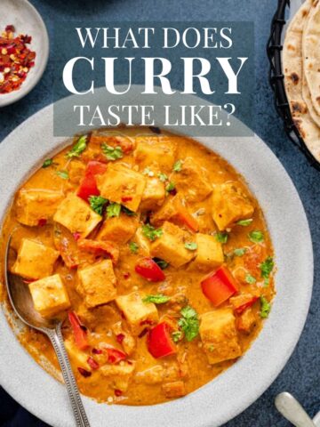 Paneer curry served with chapati and raita.