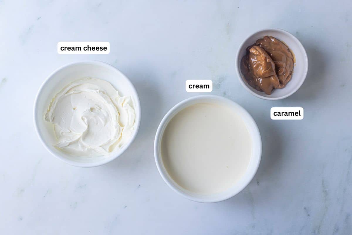 ingredients for caramel mousse