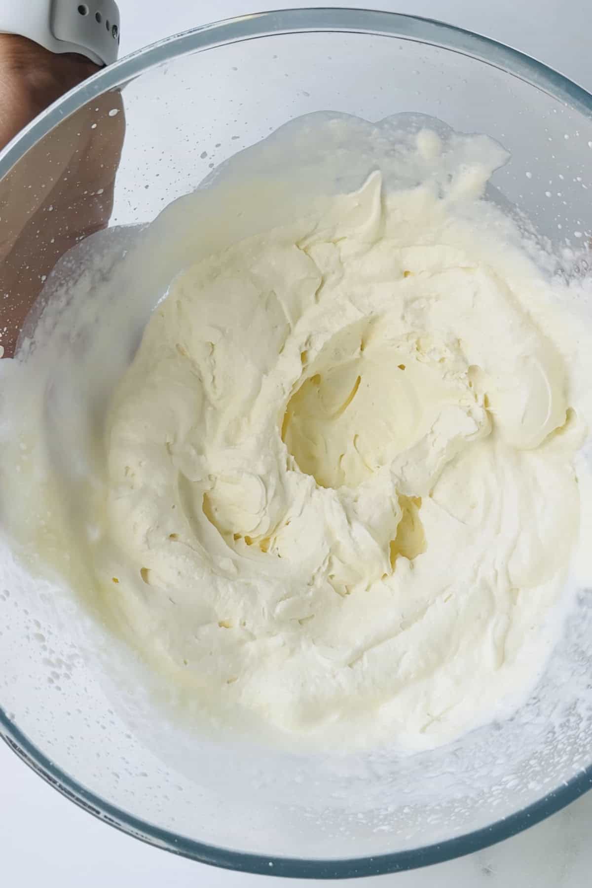 whipped cream in bowl